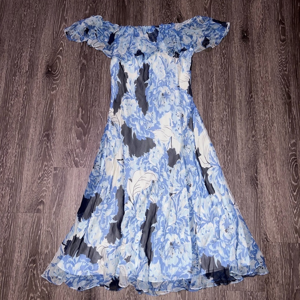 Polo Ralph Lauren Blue Floral Maxi Dress - Picture 1 of 3